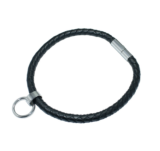 Premium Adjustable Twisted Leather Wire Collar for BDSM Play, Fashion, and Versatile Restraint