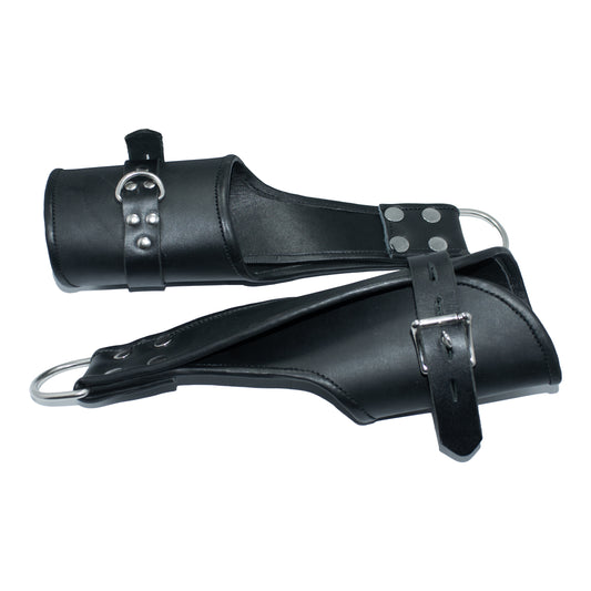 Premium BDSM Leather Suspension Cuffs - Durable, Adjustable & Secure Bondage Restraints