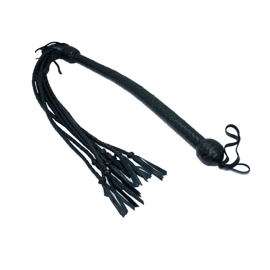 Black Flogger - Genuine Kangaroo Leather, Durable and Versatile