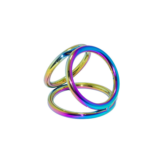 Triple Ring Cages Multicolor for Cock and Ball – Vibrant Support for Enhanced Pleasure
