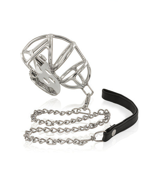 Stainless Steel Chastity Cock Cage with Lead – Total Control, Absolute Submission