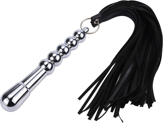 Steel Handle Leather Flogger – Power, Precision, and Luxury in One Tool