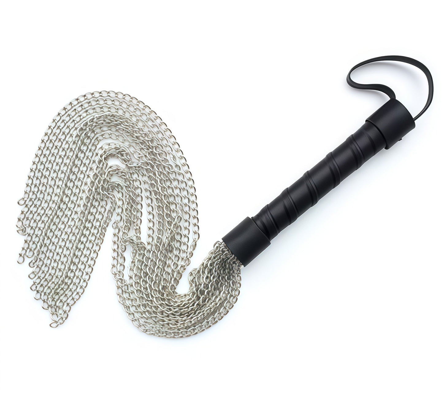 Leather Handle Chain Flogger – Hybrid Design for Thuddy Metal Impact