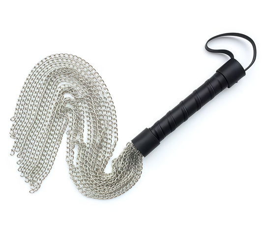 Leather Handle Chain Flogger – Hybrid Design for Thuddy Metal Impact