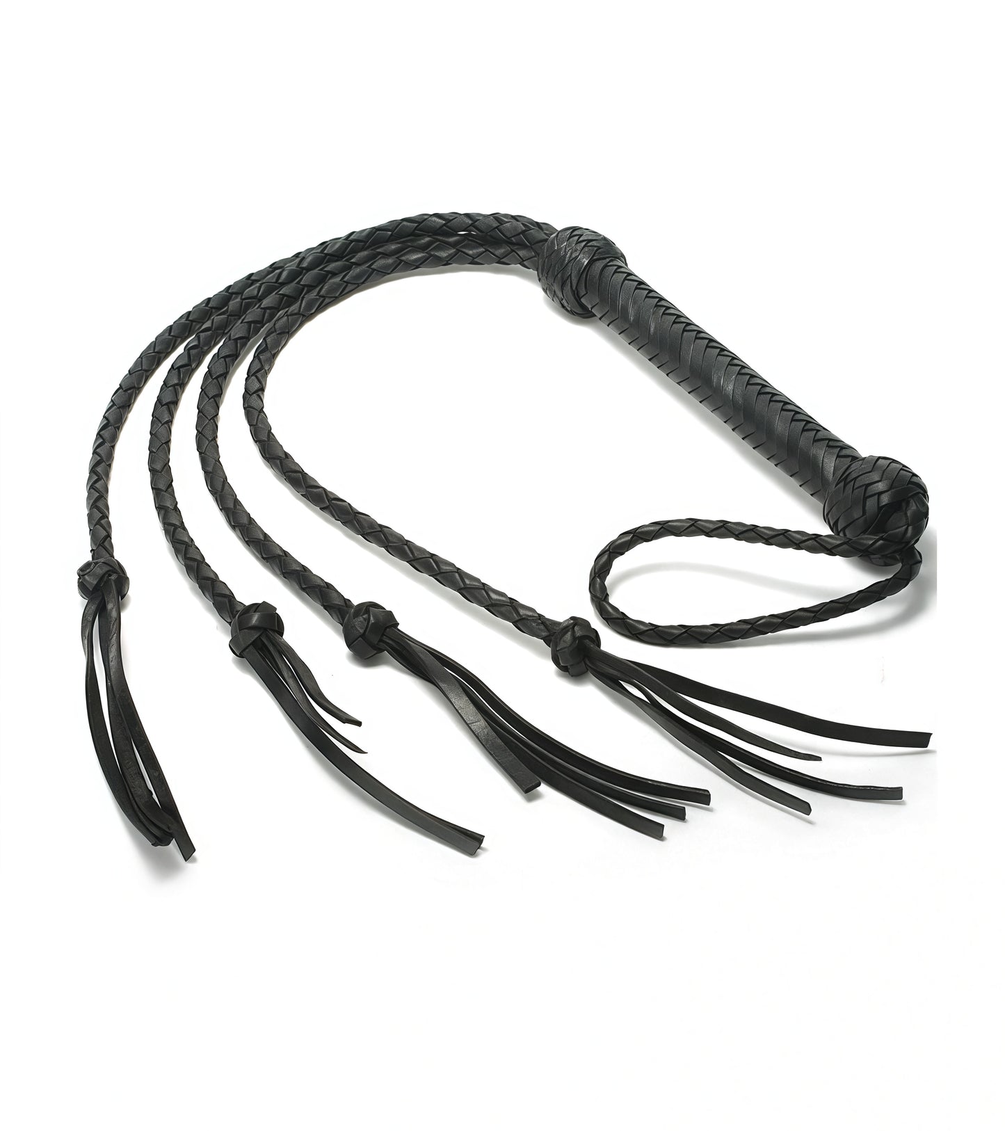 Leather Flogger with Knotted Ends – Impact Play Whip for Intense BDSM Scenes