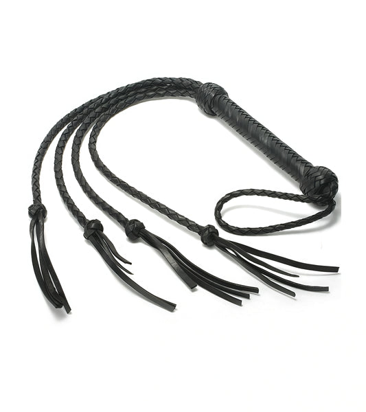 Leather Flogger with Knotted Ends – Impact Play Whip for Intense BDSM Scenes