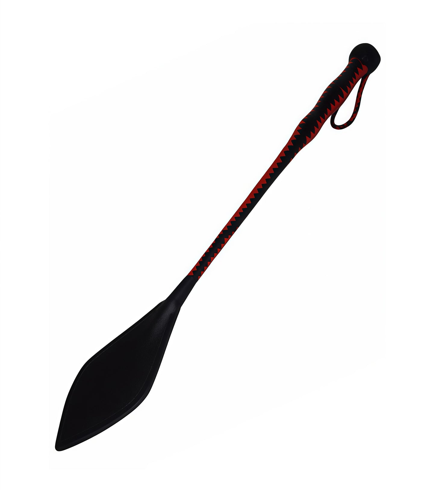Leather Black and Red Riding Crop