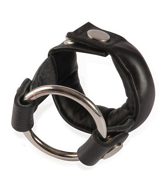 Cock & Ball Weighted Cage – Leather Restraint with Intense Downward Pressure