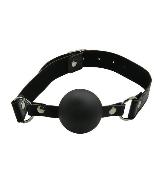 Black Silicone Ball Gag – Sleek, Silent, and Unapologetically Dominant