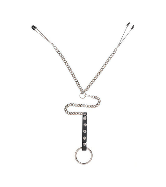 Tweezer Style Nipple Clamps with Cock Ring – Precision Sensation & Dual Stimulation