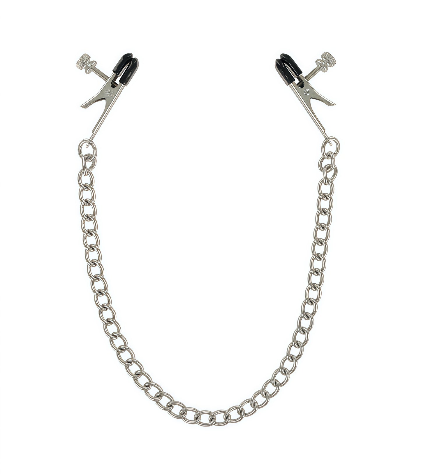 Alligator Nipple Clamps with Chain & Hanging Weight – Brutal Grip Meets Sensual Drag